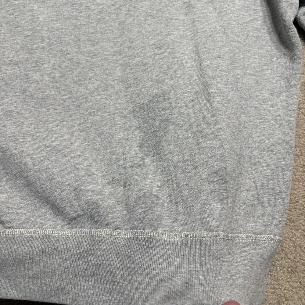 Polo Ralph Lauren Hoodie Sweatshirt Mens Large Gray POLO Logo Fleece Spellout